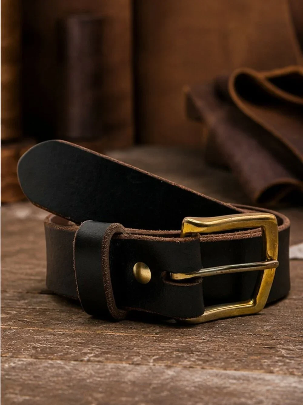 Truman Boot Co Java Waxed Flesh Belt Size 38 Horween Leather